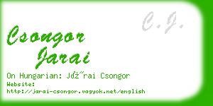 csongor jarai business card